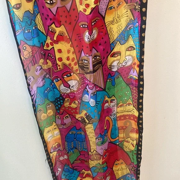 Laurel Burch Signed & Matching Handbag, Charm And Silk Scarf - Picture 16 of 16